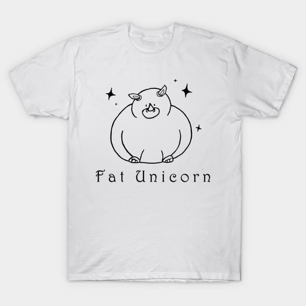 Fat Unicorn T-Shirt by BjorksBrushworks